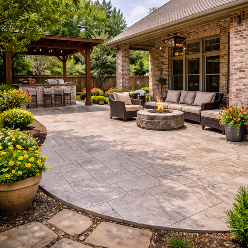 concrete patio