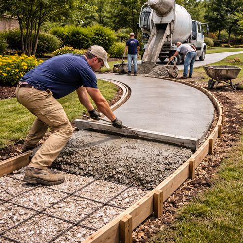 concrete sidewalks