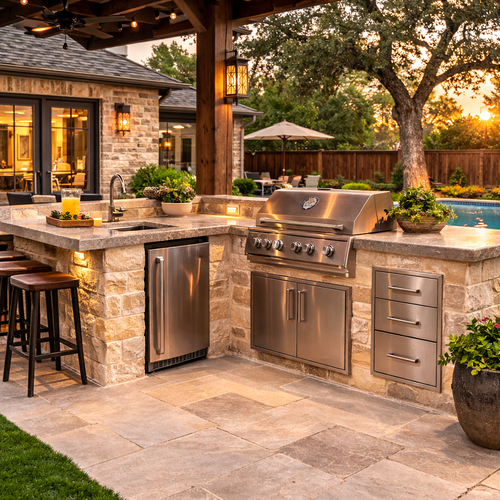 outdoor kitchen
